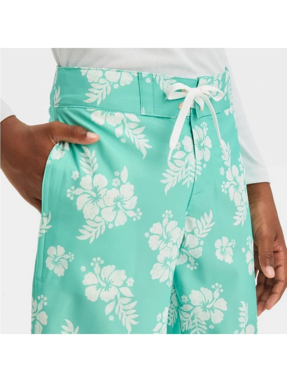 Art Class Boys' Floral Swim Shorts - Green